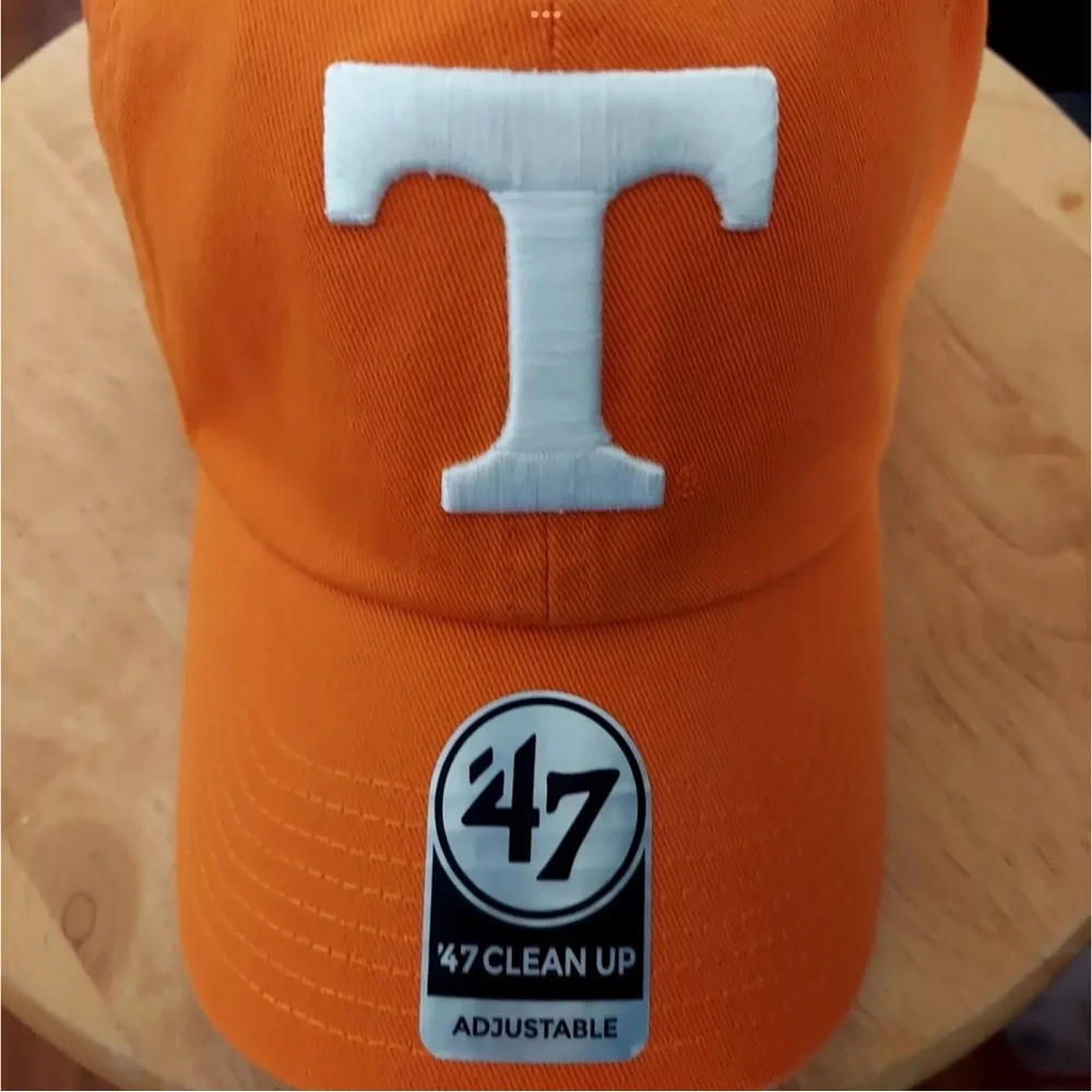 Tennessee Volunteers Hat  '47 Brand Orange Clean Up Strapback Adjustable Unisex